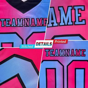 Camiseta de Fútbol Americano Personalizada para Hombre, Cuello en V, Manga Larga, Naranja Marino, Impresión por Transferencia de Calor, Malla Transpirable, Absorbe la Humedad - Product Image 4