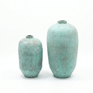 Guci Bala M Vase Urne de Sol Rustique en Terre Cuite Tosca, Pot en Céramique Artisanale, Récipient Décoratif en Grès, Vente en Gros - Product Image 1