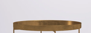 Table élégante en métal de style français avec cadre en or rose Table basse de nidification ornée pour entrées Produit artisanal en métal - Product Image 5