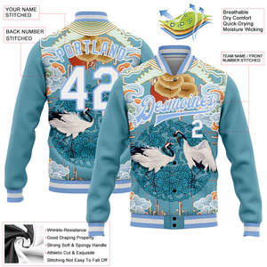 Splendid Apparel Custom Punk Style Winter Varsity <b>Jacket</b> <b>Men</b> <b>White</b> Pink Skull Heart Print Digital Printed Plus Size - Product Image 2