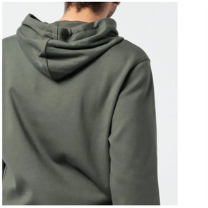 ผู้ผลิตเสื้อฮู้ดผู้ชายแบบ OEM ทรงปกติ ผ้าฝ้ายฟลีซ สวมใส่สบายๆ สำหรับฤดูใบไม้ร่วง แบบถัก สีพื้น มีกระเป๋า - Product Image 5