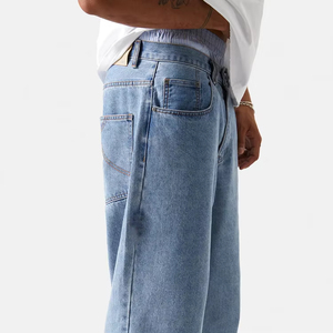 Best Offer Mens Straight Baggy Denim <b>Jeans</b> Comfortable and Stretchable Perfect for Outdoor Activities and Casual Wear - Product Image 4
