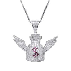 Pendentifs en diamants, collier hip-hop serti de pierres pour hommes, pendentif de luxe brillant - Product Image 2