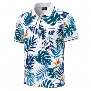Chemise blanche unie à manches courtes pour homme Bromack, décontractée, respirante, en mélange polyester/coton, séchage rapide, tissu tricoté, vente en gros - Product Image 6