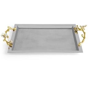 Top Trending Chocolate Serving Desserts Tray Superior Quality Nickel Plated Metal Serving Tray For Birthday Party & Events - Product Image 3