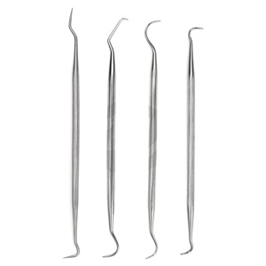 Premium 4-Piece Stainless Steel Dental Pick Set Hobby <b>Tools</b> for Crafts <b>Modeling</b> Sculpting Carving Detailing - Product Image 1