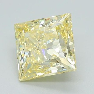 เพชรเหลืองทรงปรินเซสคัท ผลิตในห้องปฏิบัติการ รับรองโดย IGI เพชรเหลืองเม็ดเดี่ยวสำหรับแหวนหมั้นแบบสั่งทำพิเศษ 1 ถึง 5 กะรัต VVS VS - Product Image 3