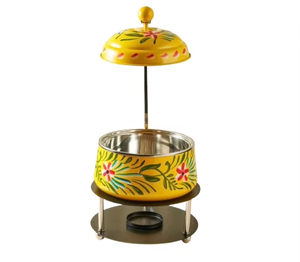 Casserole carrée en céramique blanche avec couvercle, chauffe-plats isolé, design moderne et luxueux, finition polie - Product Image 3