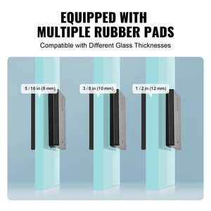 4 Pezzi Staffa Rettangolare per Ringhiera in Vetro Temperato 0.31'-0.47' Morsetto di Montaggio in Acciaio Inox 304 per Vetro Altri Prodotti in Vetro - Product Image 4