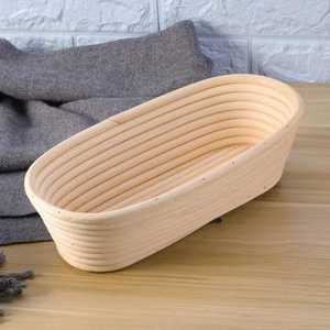Natural Rattan <b>Bread</b> Banneton Proofing <b>Basket</b> with Liner Round & Oval. - Product Image 2