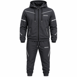 Conjunto Deportivo Unisex NAVISTA SPORTS NS-4515, 100% Algodón, Resistente al Viento, Impermeable, Transpirable, Corte Holgado Informal, Sudadera con Capucha y Bolsillos Laterales - Product Image 2
