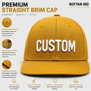 Fabricant de casquettes de baseball à visière plate de qualité supérieure |   Casquettes Snapback avec broderie personnalisée OEM ODM |   Articles de mode streetwear en gros pour les marques - Product Image 1