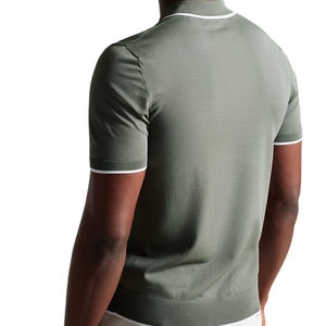 Polo à manches courtes de haute qualité en gros, coton premium respirant, doux, confortable, léger, coupe classique - Product Image 3