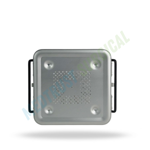 Conteneur de stérilisation demi-taille à barrière biologique, boîte de rangement en aluminium pour instruments chirurgicaux, étui d'autoclave médical avec système de valve - Product Image 5