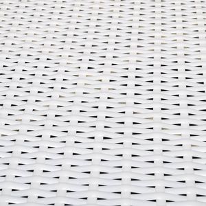 Set salotto da 8 pezzi in Poly Rattan bianco con cuscini mobili da esterno - Product Image 5