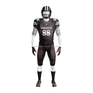 Uniforme personnalisé de football américain 2025 Ensemble de vêtements d'équipe par sublimation nouveau design Maillot en maille respirante et pantalon OEM ODM - Product Image 5
