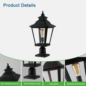 Set di 2 Lampade da Parete in Vetro per Esterni con Compatibilità Multipla di Lampadine per Casa e Giardino, Supporta Vari Tipi di Lampadine - Product Image 6