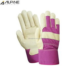 Comfortable Canadian Rigger Safety <b>Gloves</b> Grained Goatskin Leather Anti-Cut Waterproof for <b>Screen</b> Gardening Haulage - Product Image 3