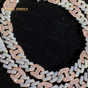 925 <b>Silver</b> Moissanite Cuban Link Chain Necklace Iced Out Hip Hop <b>Choker</b> Unisex Party Jewelry - Product Image 4