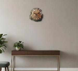 Horloge murale en bois rustique élégante de 12 pouces, style anneau d'arbre, décoration d'intérieur unique à prix avantageux - Product Image 3