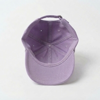 Casquette de baseball lavande avec lettres brodées en 3D sur le panneau avant, 5 panneaux, ajustement réglable, unisexe, en toile, pour toutes les saisons, modèle courant