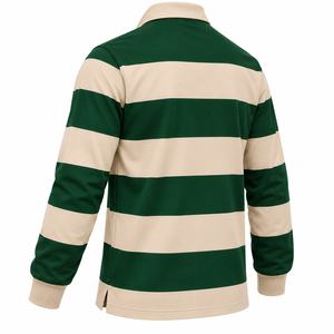 Wholesale <b>Men</b> <b>Long</b> <b>Sleeve</b> Rugby <b>Shirt</b> Heavyweight Striped <b>Polo</b> <b>Shirt</b> Contrast Collar Custom <b>Mens</b> <b>Long</b> <b>Sleeve</b> Rugby Jersey - Product Image 6