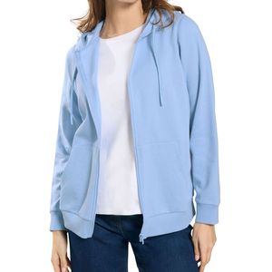 Veste à capuche zippée pour femme, sweat-shirt décontracté léger à manches longues, logo personnalisé, fabricant en gros, vente en gros - Product Image 5