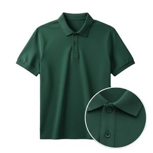 Polo pour homme en tissu de coton respirant et doux, manches courtes, style décontracté moderne, adapté à un usage quotidien régulier - Product Image 3