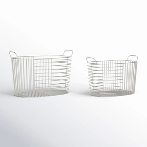 Decorative Black Iron Eco-friendly Vintage <b>Storage</b> <b>Basket</b> with Handles Multi-Purpose Home Organizer - Product Image 3