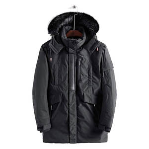 Chaqueta de Esquí Tipo Parka para Hombre, Resistente al Agua, Chaqueta Acolchada Larga para Invierno con Capucha de Piel Sintética Extraíble, Aislada para Clima Frío - Product Image 6