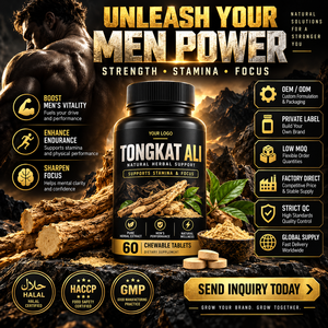 กาแฟขาวผสมตงกัตอาลีและโสมมาเลเซียสำหรับผู้ชาย กลิ่นหอมเข้มข้น กาแฟสำเร็จรูปแบบซอง รับผลิตแบรนด์ส่วนตัว (OEM) ขายส่ง - Product Image 1