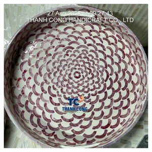 Bandeja de Nácar con Detalles Artísticos de Mosaico, Fabricante OEM para Exportación, Vietnam - Product Image 1