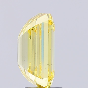 Diamant de laboratoire certifié IGI, taille émeraude, 4 carats, couleur jaune intense fantaisie, clarté VS, excellente taille, diamant non monté pour bijoux - Product Image 2