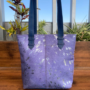 กระเป๋าโท้ทหนังสีเมทัลลิคสำหรับผู้หญิงสีสันสดใสเป็นมิตรกับสิ่งแวดล้อม - Product Image 4