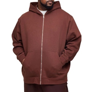 Qualité supérieure hommes coupe décontractée sweats à capuche 100% coton polaire col hiver sweats hommes fermeture éclair sweats à capuche et personnalisation - Product Image 1