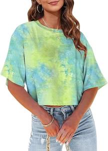 Camisetas de Manga Corta para Mujer, OEM, Ecológicas, Transpirables, de Secado Rápido, Cuello Redondo, Estilo Informal, 100% Algodón, para Verano - Product Image 5