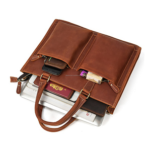 Porte-documents en cuir haut de gamme pour hommes avec compartiment pour ordinateur portable, personnalisation de la marque, fabricant OEM ODM - Product Image 2