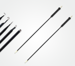 Juego de Instrumentos Quirúrgicos para Laparoscopia Manual, Electrodos Monopolares con Mangos Negros y Puntas Metálicas para Uso Quirúrgico - Product Image 2