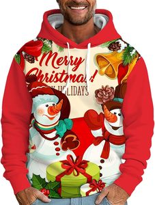 Sudadera con Capucha de Invierno con Estampado Navideño de Anime para Hombre, Diseño Negro Impreso Digitalmente, 100% Poliéster Ecológico - Product Image 3