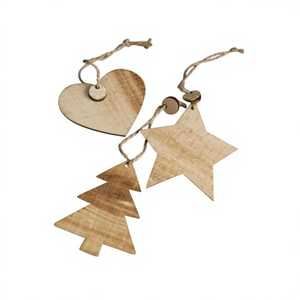 Ensemble de décorations de Noël en bois, décorations de table naturelles pour les fêtes de fin d'année, respectueuses de l'environnement, pour les réunions de famille - Product Image 3
