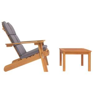 Ensemble de 2 chaises longues de jardin en bois d'acacia massif, ton moyen naturel, meubles d'extérieur durables et élégants - Product Image 4