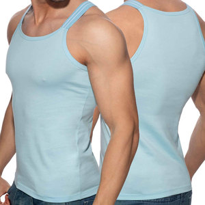Camiseta sin mangas de poliéster transpirable OEM, ajustada al cuerpo, para fitness, entrenamiento, deportiva, moderna, para gimnasio. - Product Image 5