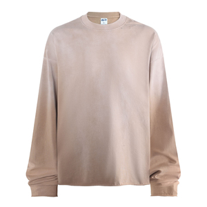เสื้อสเวตเชิ้ตผู้ชายทรงเรกูลาร์ สตรีทแวร์ สวมใส่สบาย ปักลายตามสั่ง คุณภาพพรีเมียม 100% ผ้าฟอกสี ทรงคอกลม แฟชั่น - Product Image 5