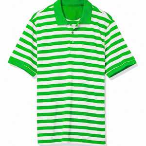 Camisa DROGEN EXPORT 2026 para Hombre, Verde y Blanca, Estilo Vintage, con Botones, Manga Corta, Transpirable, Tejido de Algodón y Poliéster, 220g - Product Image 1