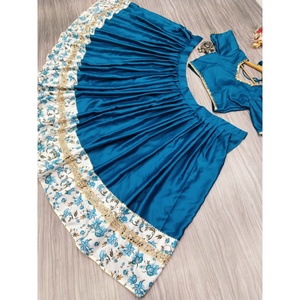 Lehenga Choli Verde Talla 2XL con Impresión Digital Impresionante de Heera Creation - Product Image 6