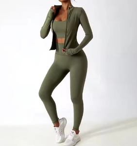 High Quality Seamless Two-Piece <b>Sports</b> <b>Bra</b> High Waisted Shorts Set Solid Color Yoga Tank Top Fitness Kit 2026 Breathable - Product Image 3