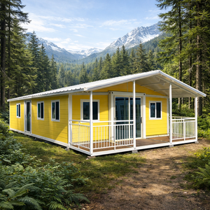 Maison conteneur de luxe extensible de 40 pieds, <span class=keywords><strong>72</strong></span> m², maison mobile avec cuisine et toilettes, mini-maisons de vacances - Product Image 1