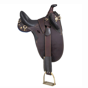 Selle de dressage professionnelle de qualité tournoi en cuir véritable australien, avec arceau en bois et blocs de genouillères personnalisables, couleurs variées - Product Image 1