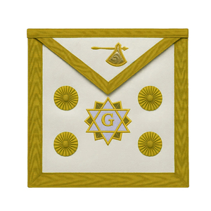 Delantal Ceremonial de los Caballeros Templarios del Rito Escocés de Grado 32, Delantal Personalizado Bordado con Escuadra y Compás - Product Image 2