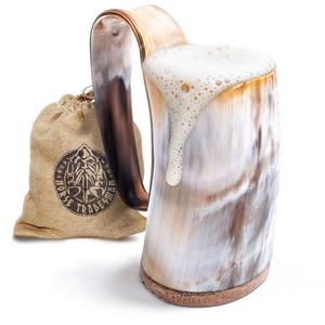 Natural Material Buffalo Horn <b>Mugs</b> Drinking Horns India Viking Horn <b>Mug</b> Tankard With Customize Engraving Logo - Product Image 2